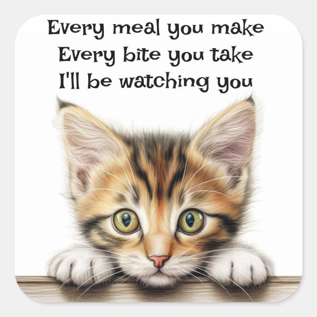 Sticker Carré Je te regarderai (Devant)