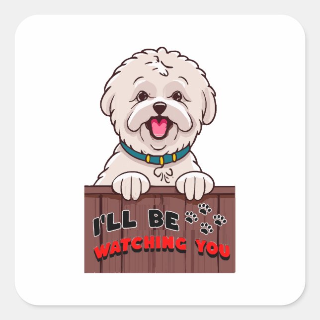 Sticker Carré Je te surveillerai (Devant)