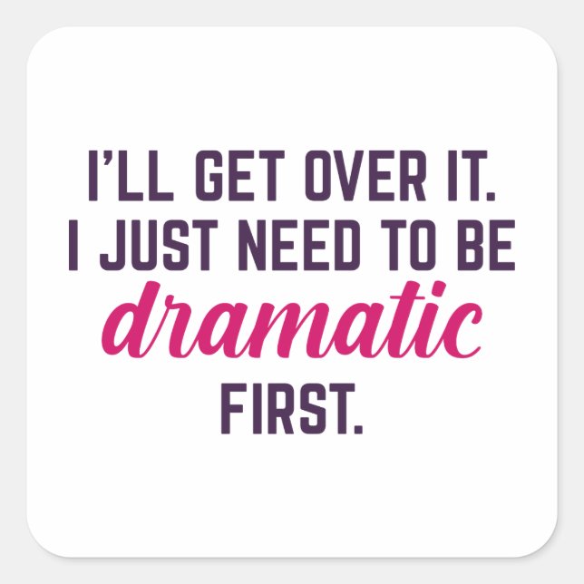 Sticker Carré Je vais m'en remettre (Devant)