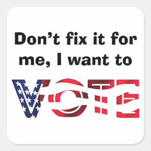 Sticker Carré Je veux voter