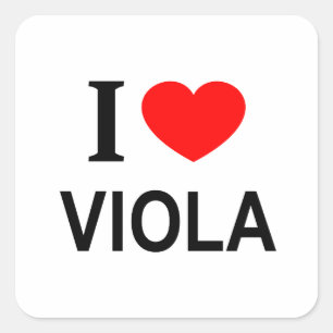 STICKER CARRÉ JE ❤️ VIOLA J'AIME VIOLA J'AIME VIOLA J'AIME VIOLA