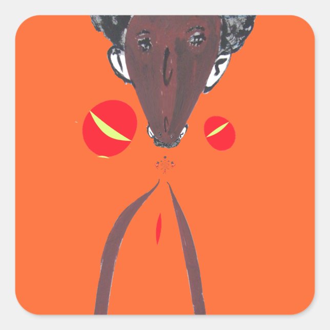 Sticker Carré Je vous aime Nakupenda Swahili (Devant)