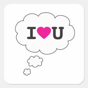 Sticker Carré je vous coeur