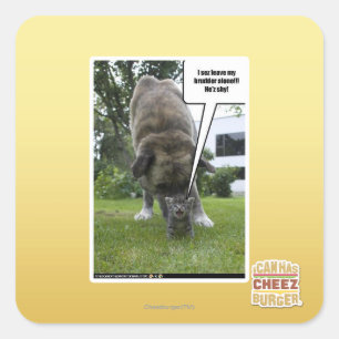 Sticker Carré Je vous demande de laisser mon meurtrier seul