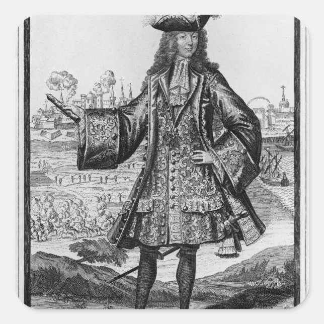 Sticker Carré Jean Bernard Desjean Baron de Pointis (Devant)