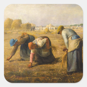 Sticker Carré Jean-François Millet - Les Gleaners