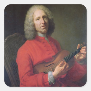 Sticker Carré Jean-Philippe Rameau avec un violon