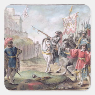 Sticker Carré Jeanne d'Arc (1412-31) commande l'anglais pour