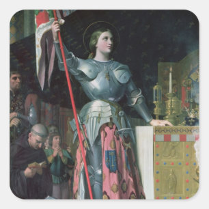 Sticker Carré Jeanne d'Arc au couronnement du roi Charles