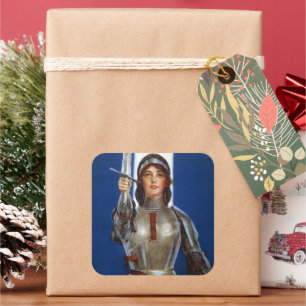 Sticker Carré Jeanne d'Arc : La servante d'Orléans, héroïne du c