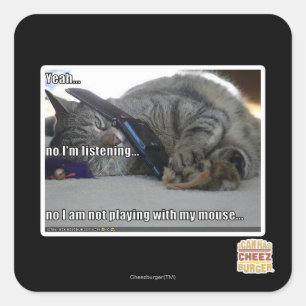 Sticker Carré J'écoute