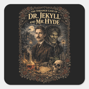 Sticker Carré Jekyll et Hyde