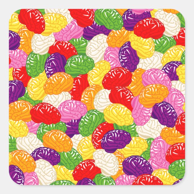 Sticker Carré Jelly Brains (Devant)