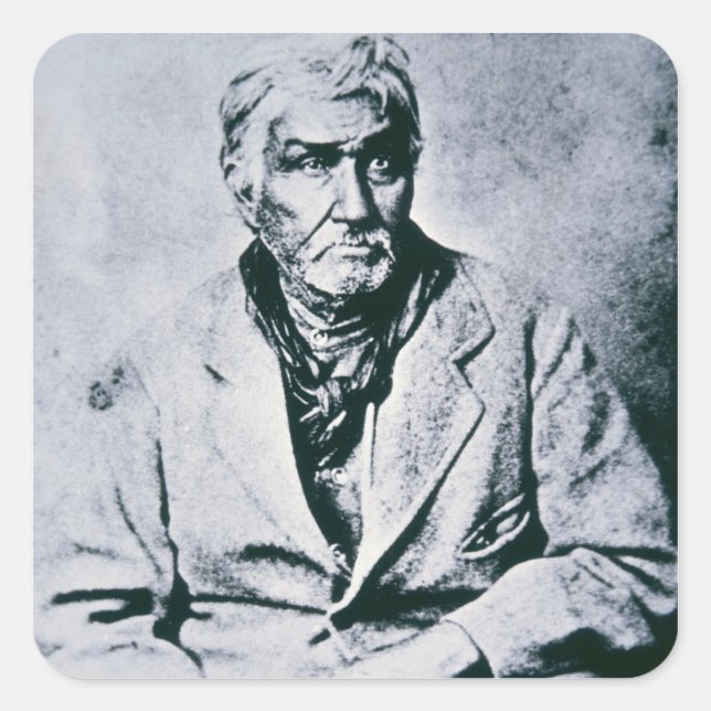 Sticker Carré Jesse Chisholm (b/w photo) (Devant)