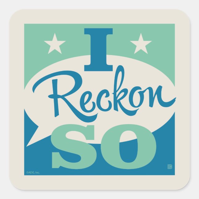 Sticker Carré J'Estime Cela (Devant)