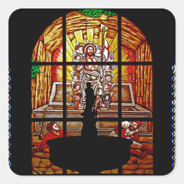 Sticker Carré jésus (Devant)