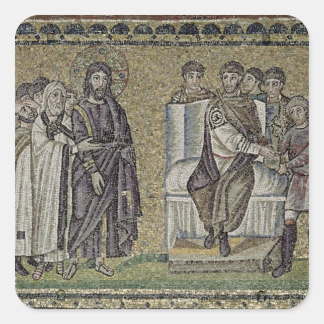 Sticker Carré Jésus avant Pontius Pilate (Devant)