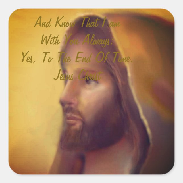 Sticker Carré Jésus Christ (Devant)