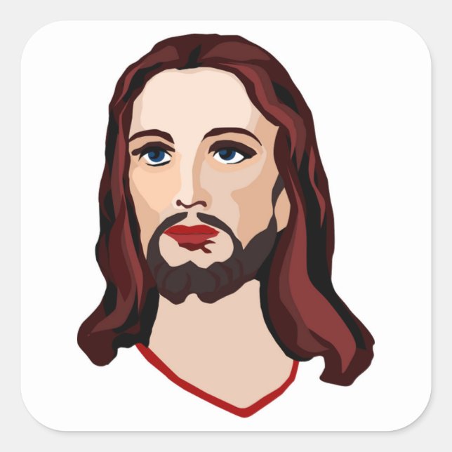 STICKER CARRÉ JESUS CHRIST (Devant)
