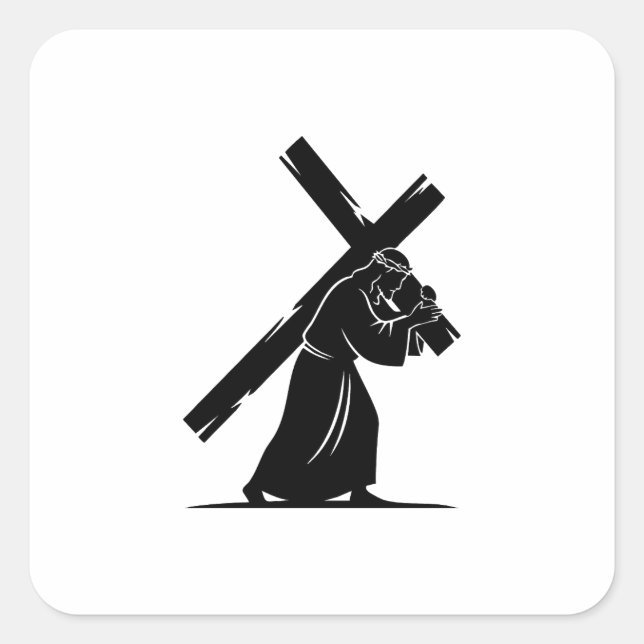 Sticker Carré Jésus-Christ (Devant)