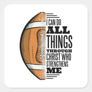 Sticker Carré Jésus Christ, footballeur