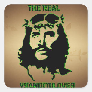 STICKER CARRÉ JÉSUS CHRIST - LA RÉELLE RÉVOLUTION
