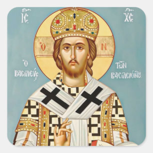 Sticker Carré Jésus-Christ, Pantocrator, Seigneur de l'icône de 