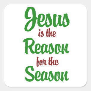 Sticker Carré Jésus est la raison de la saison