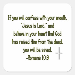 Sticker Carré Jésus est Seigneur