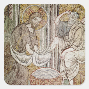 Sticker Carré Jésus et St Peter