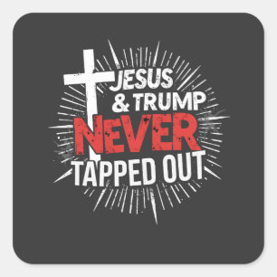 Sticker Carré Jésus et Trump n'ont jamais tiré le meilleur parti