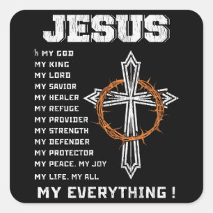 Sticker Carré Jésus La Raison La Saison Noël chrétien