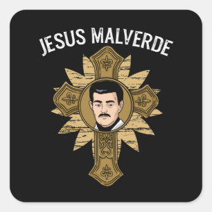 Sticker Carré Jésus Malverde Religion Mexique Don Jésus Malverde