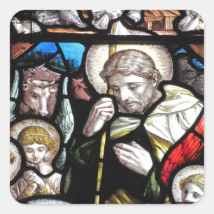 Sticker Carré Jesus Shepherd'Art en verre tendu