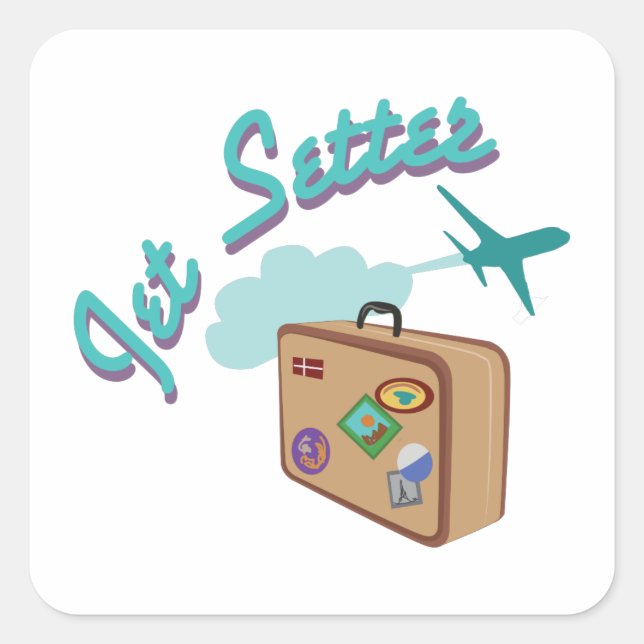 Sticker Carré Jet Setter (Devant)