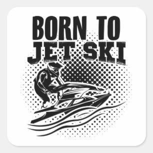 Sticker Carré Jet Ski  Motorboat Jet Boat Hobby Sea Gidei Idea