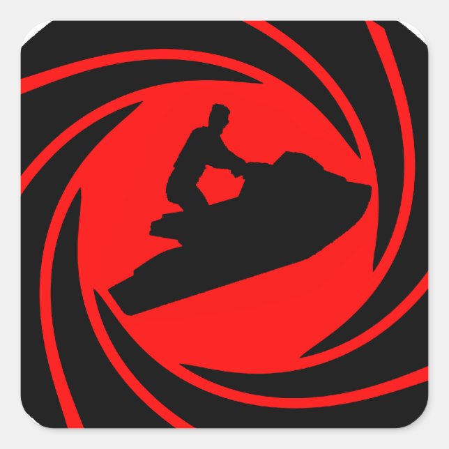 STICKER CARRÉ JET SKI PLAY (Devant)