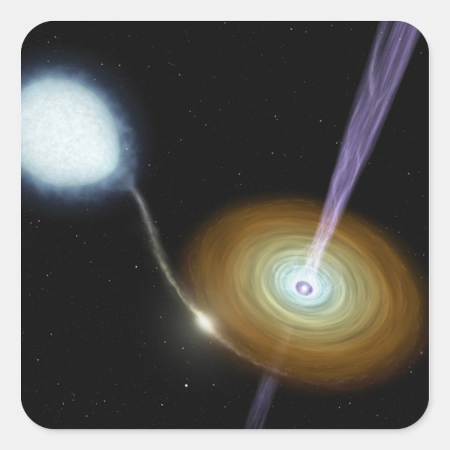 Sticker Carré Jets de matériel fuyant (Devant)