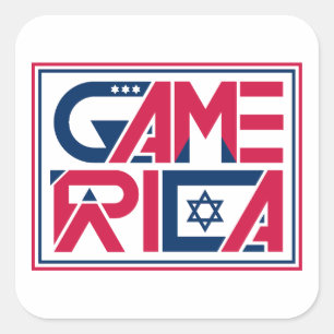 Sticker Carré Jeu Armée d'Amérique