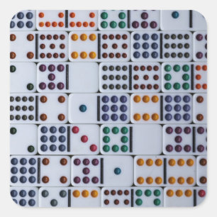 Sticker Carré Jeu de Dominos