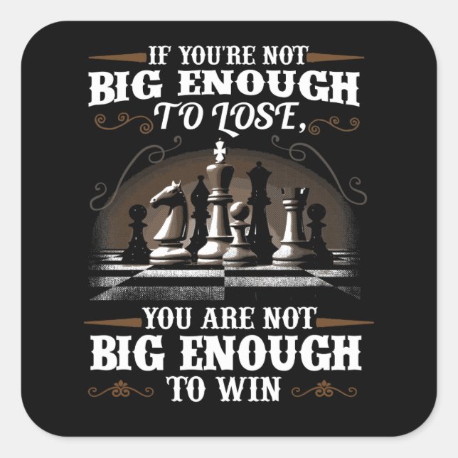 Sticker Carré Jeu d'échecs (Devant)