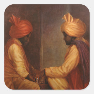 Sticker Carré Jeu d'échecs