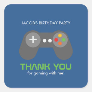 Sticker Carré Jeu Nuit Thème Anniversaire