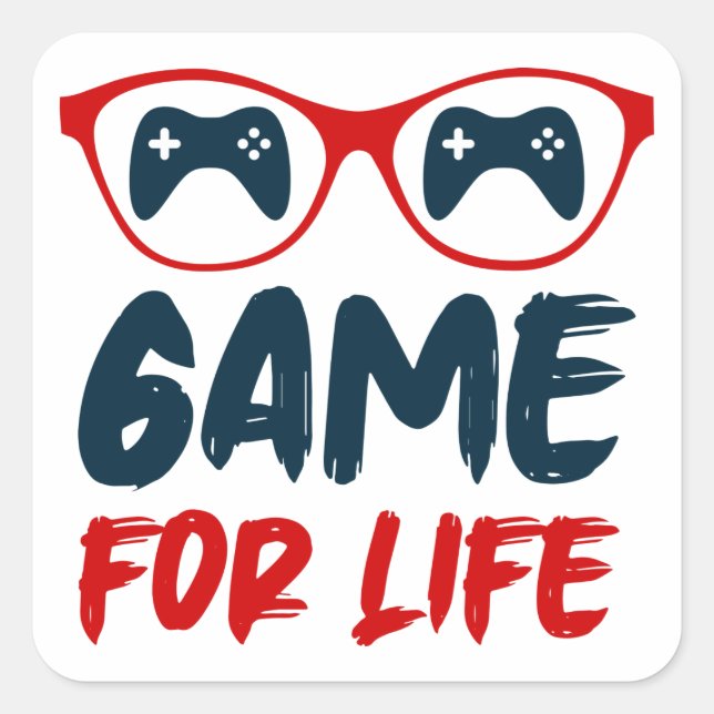 Sticker Carré Jeu pour les jeux de vie (Devant)