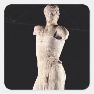 Sticker Carré Jeune vêtu d'une tunique serrée et ajustée, 5e siè