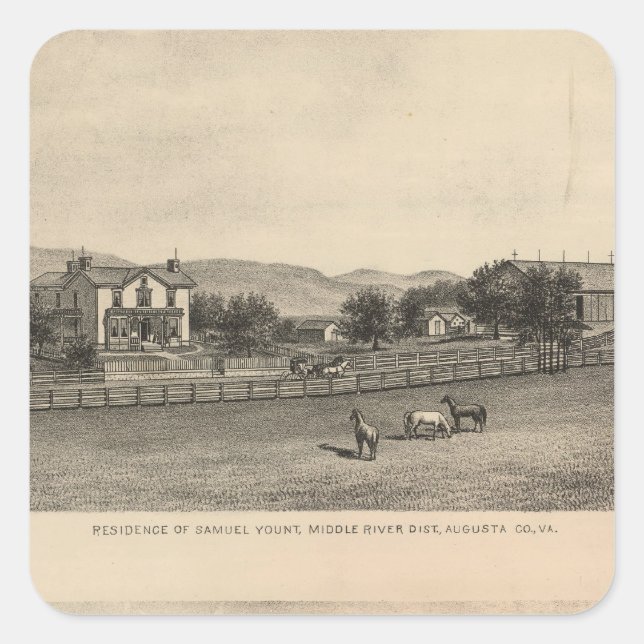 Sticker Carré Jeunes résidences (Devant)