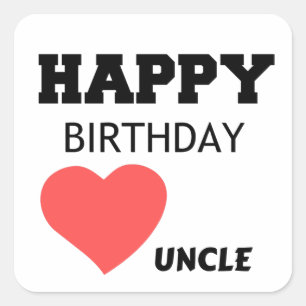 STICKER CARRÉ JEUX ONCLE D'ANNIVERSAIRE
