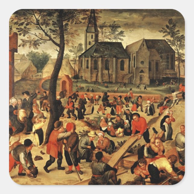 Sticker Carré Jeux pour enfants (Devant)
