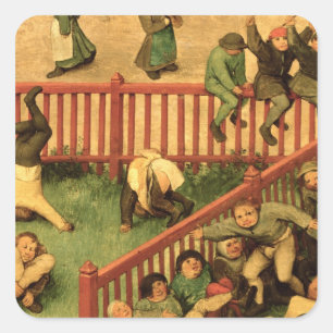 Sticker Carré Jeux pour enfants : détail de la section gauche