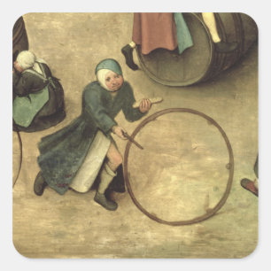 Sticker Carré Jeux pour enfants : détail d'un enfant avec un